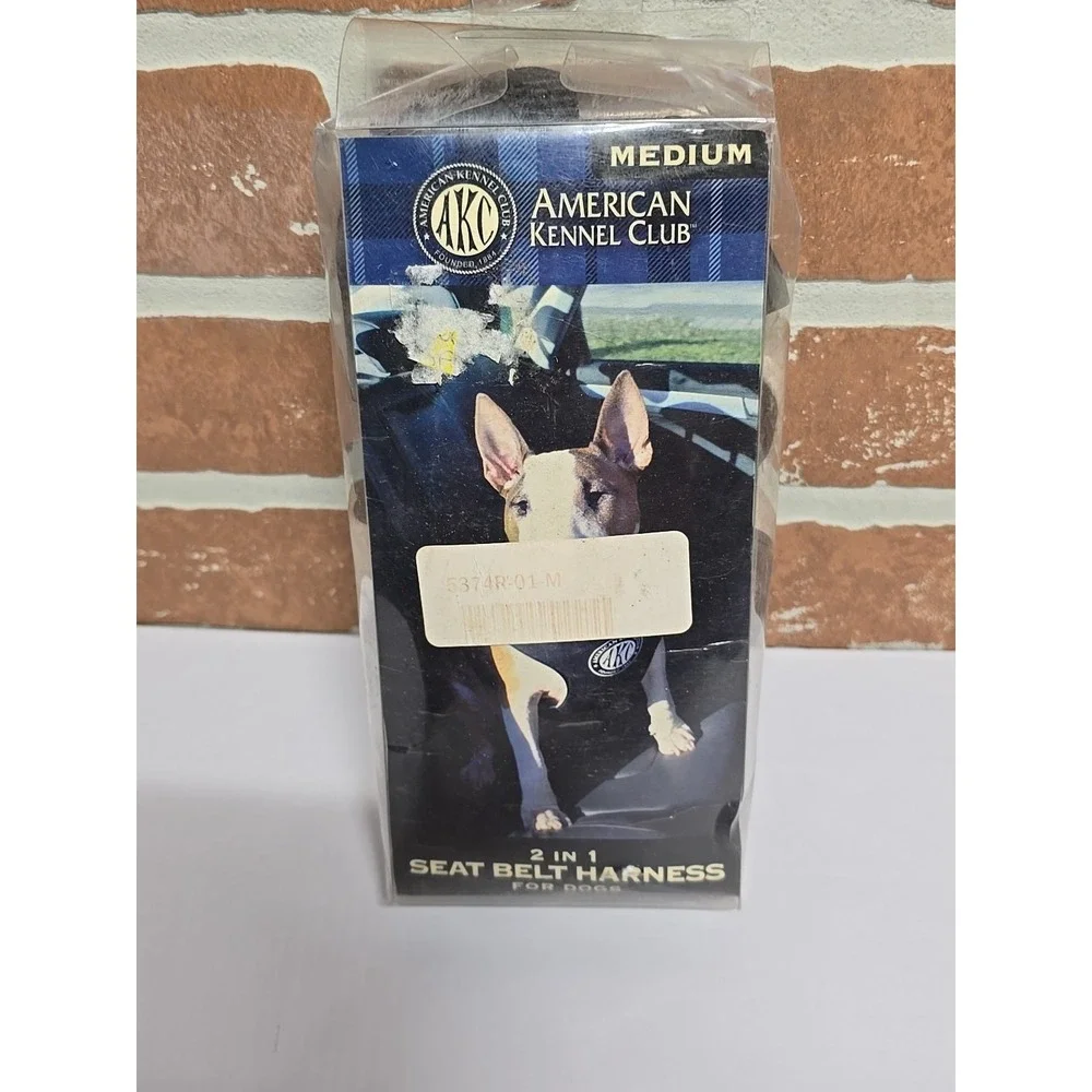 American Kennel Club 2-in-1 Seatbelt Harness Dogs Size Medium Chest 25